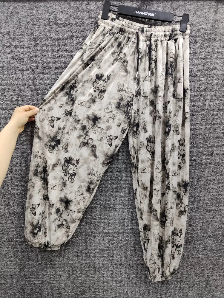 夏季外穿清凉冰雪丝防蚊裤200斤