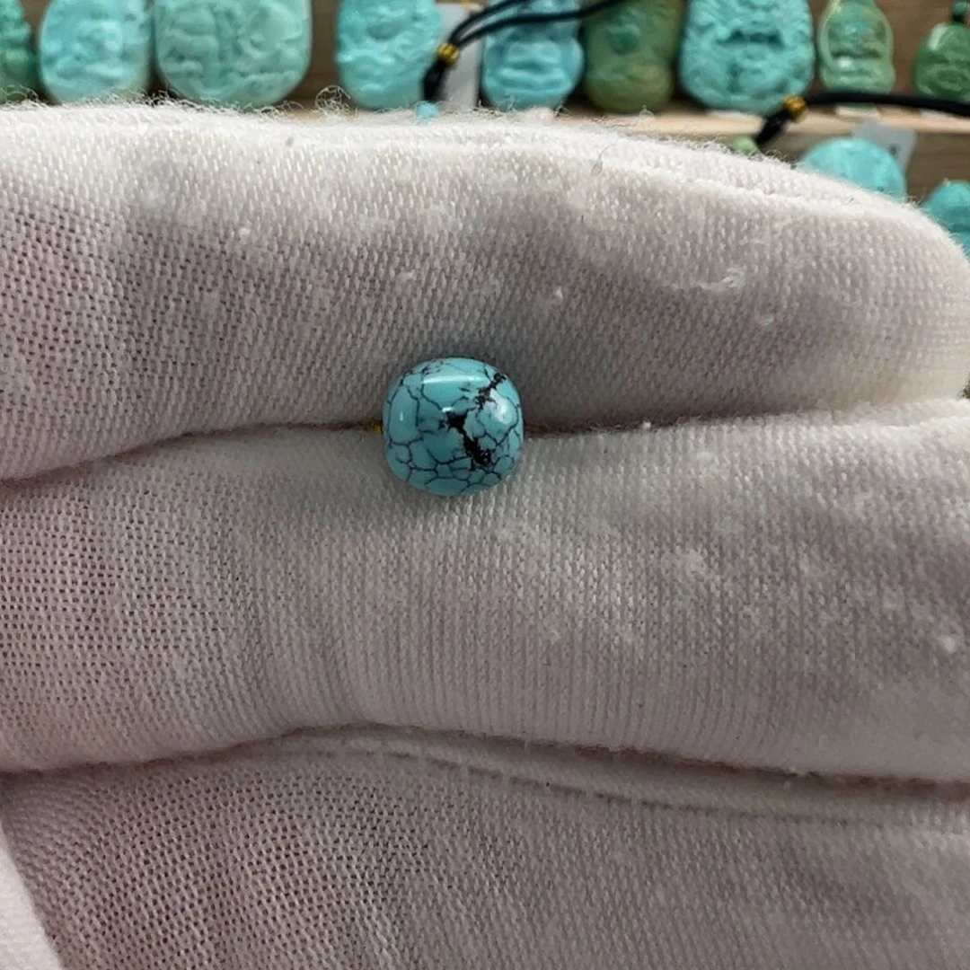 未镶嵌绿松石老型珠6.7x6.7mm