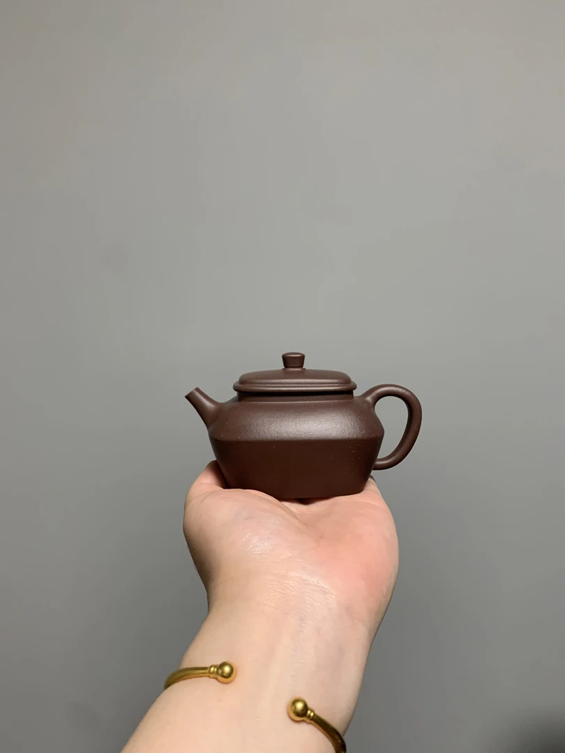 【四方合欢】容量200CC 紫泥 原矿紫砂壶 方器紫泥 宜兴紫砂壶方壶