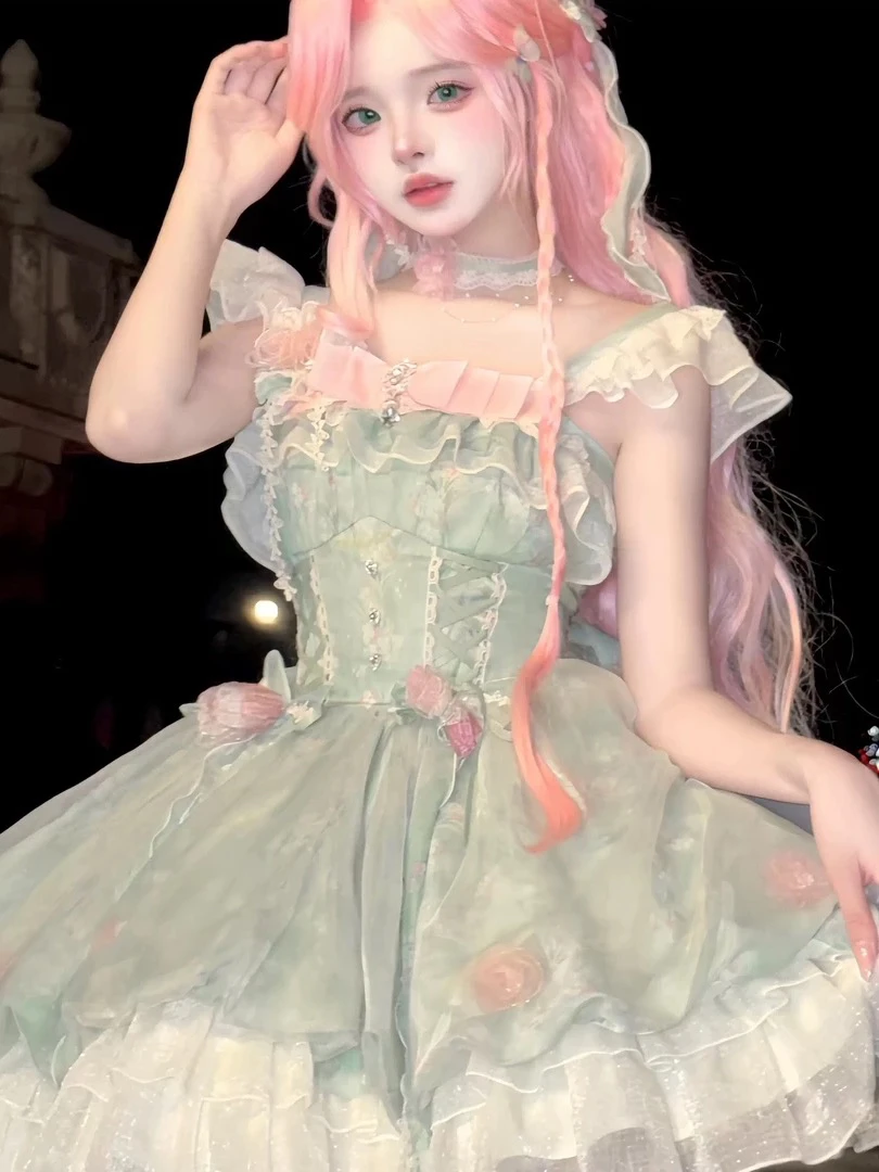 实体店现货秒发-桔梗原创设计小花仙lolita