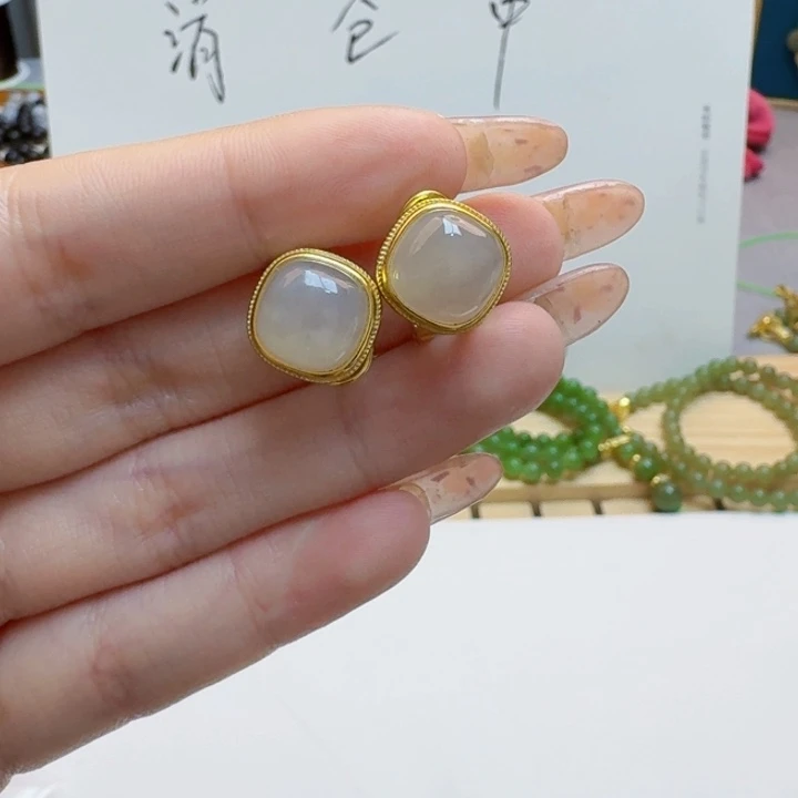 和田玉银S925镶嵌颈饰