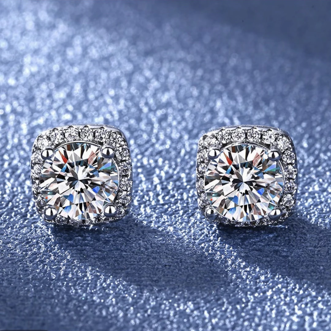 铜合金锆石耳饰 耳饰精致女士欧豪华简约男女通用耳钉原创设计