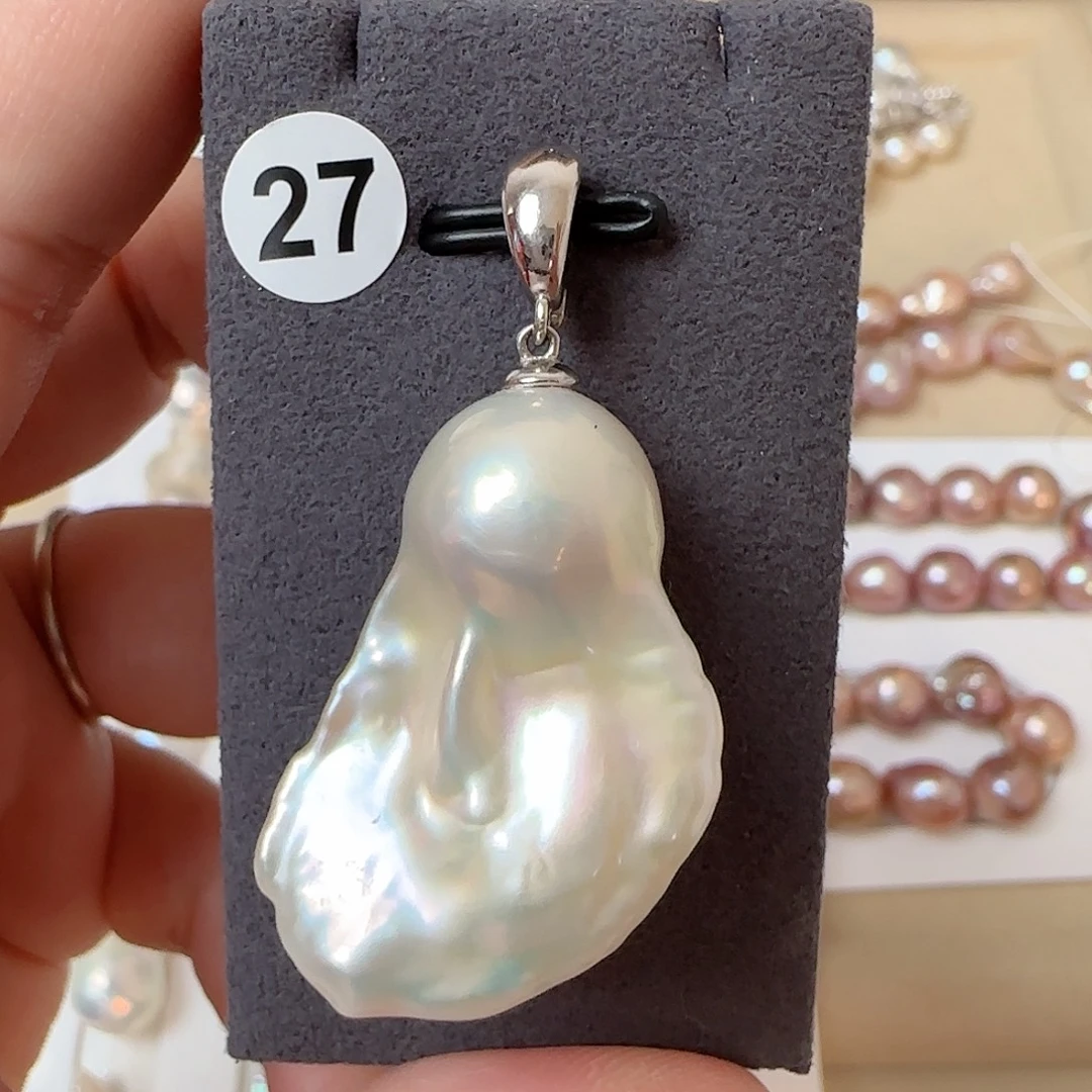 淡水珍珠颈饰银S925镶嵌