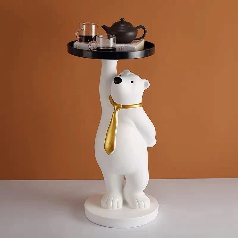 创意北极熊大型落地客厅摆件沙发旁边家居装饰品网红轻奢玄关摆设