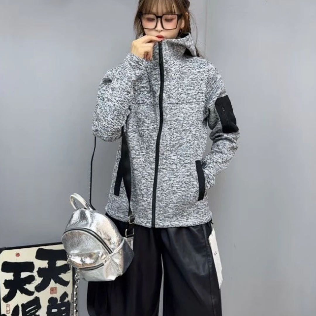 秋季长袖连帽保暖外套