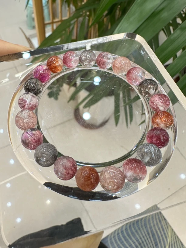 精美彩烟花超七手串卡9+毫米