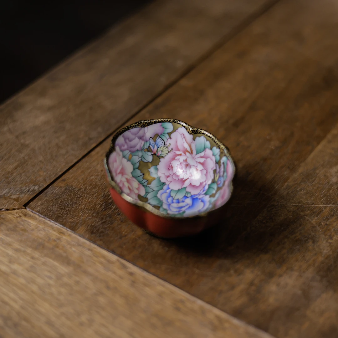 【梵田里】茶具-玫瑰红黑金-华隐堂&梵田里-万花女神杯1（华隐S0976）