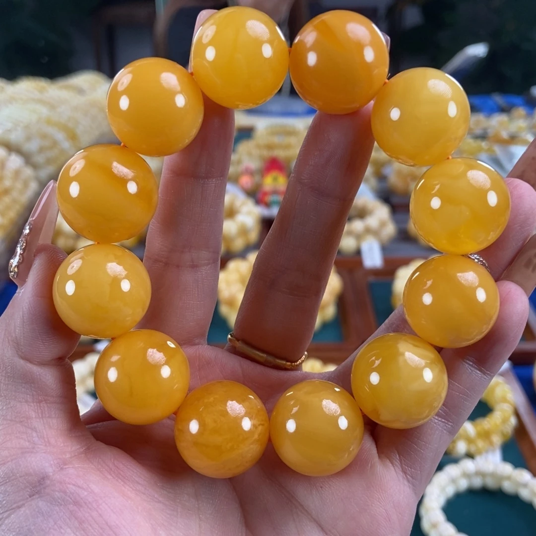 琥珀未镶嵌珠宝奇石20圆珠56.32