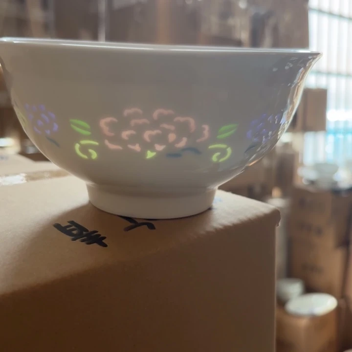 青瓷景德镇陶瓷面碗两只微瑕