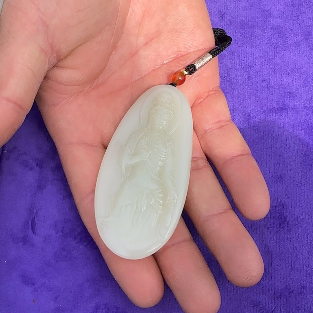 【闪购商品】和田玉未镶嵌吊坠观音吊坠