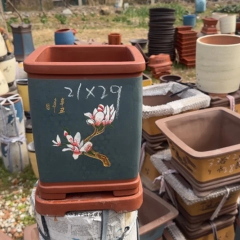 紫砂花盆紫砂花盆盆景盆栽