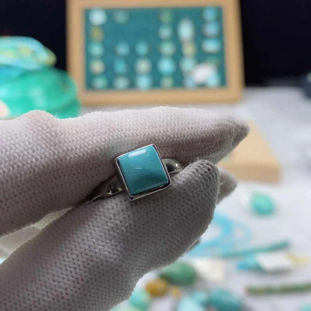 绿松石颈饰银S925镶嵌