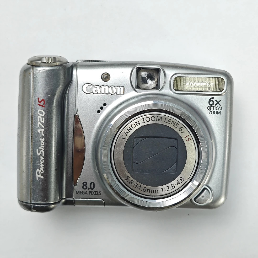 9新 Canon/佳能 A720 IS银灰色面包机（自备5号电池）NO退换