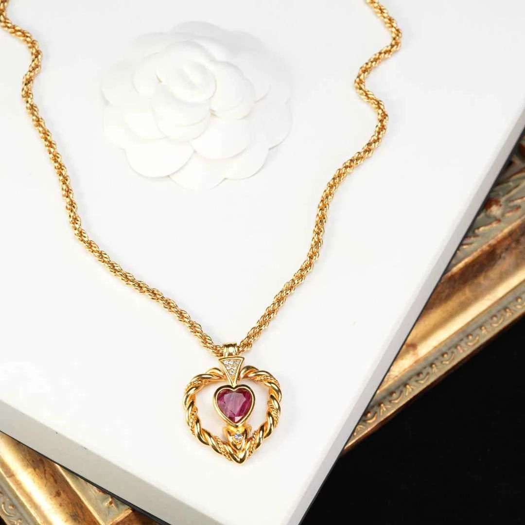 95新 DIOR/迪奥 柚礼中古/迪奥桃心项链LF509005 lf509005