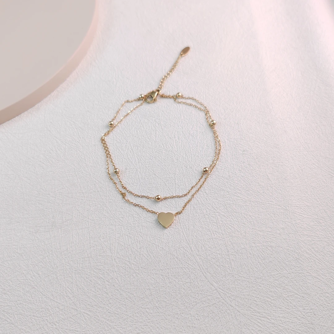 XUPING/旭平首饰 不锈钢脚链 520礼物爱心脚链 GDQ T000943260