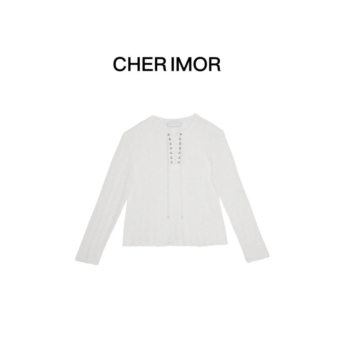 CHER IMOR【法式灵魂】气质镂空蕾丝百搭衬衫 68301 Hi Fortune