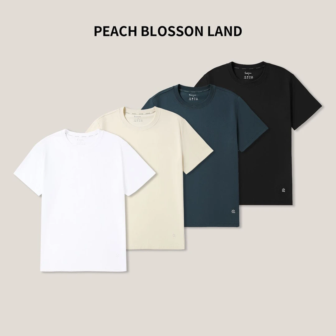 刘耳朵 光盾遮热T恤时尚休闲百搭纯色圆领情侣体恤衫SS26001