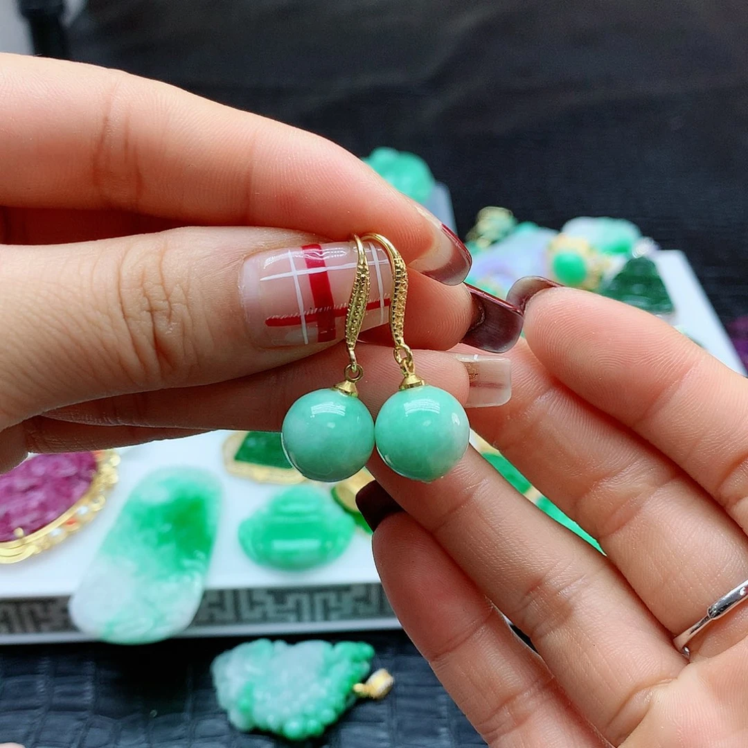 【闪购商品】翡翠耳饰未镶嵌，