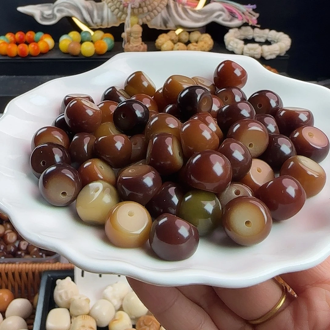 手串菩提根/象牙果卡15非料溏心大蒜瓣100颗