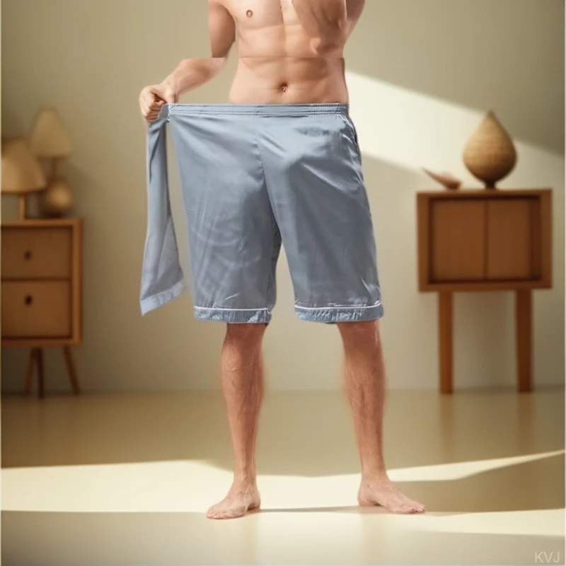 大裤衩睡觉薄款休闲外穿五分裤睡裤夏季宽松休闲裤冰丝短裤男士