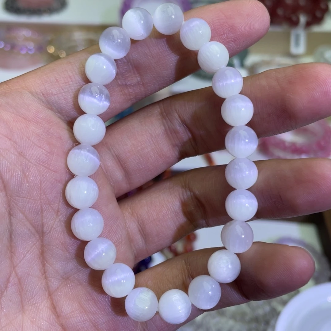 水晶手链未镶嵌猫眼透石膏8m