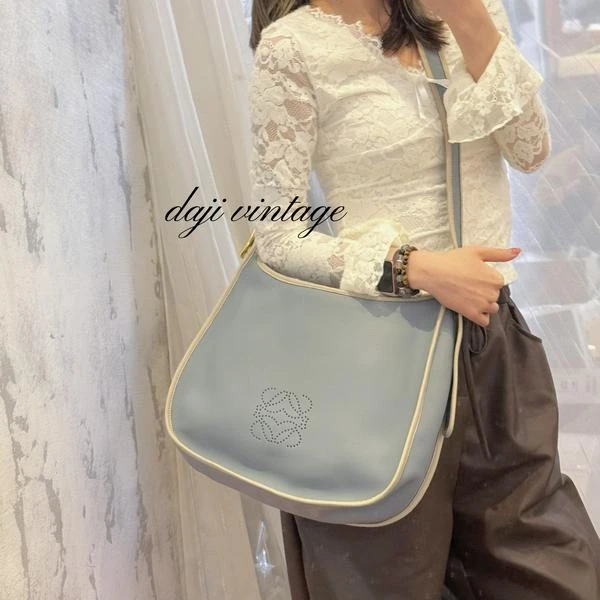 大吉中古/loewe罗意威雾霾蓝伊芙琳斜挎包