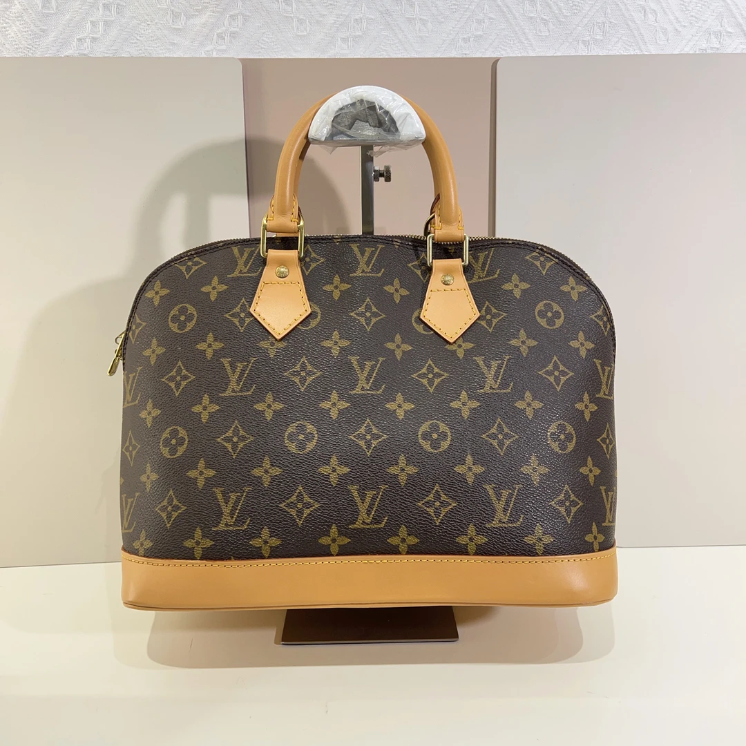 95新 LouisVuitton/路易威登 lv 老花 Alma 贝壳手提包