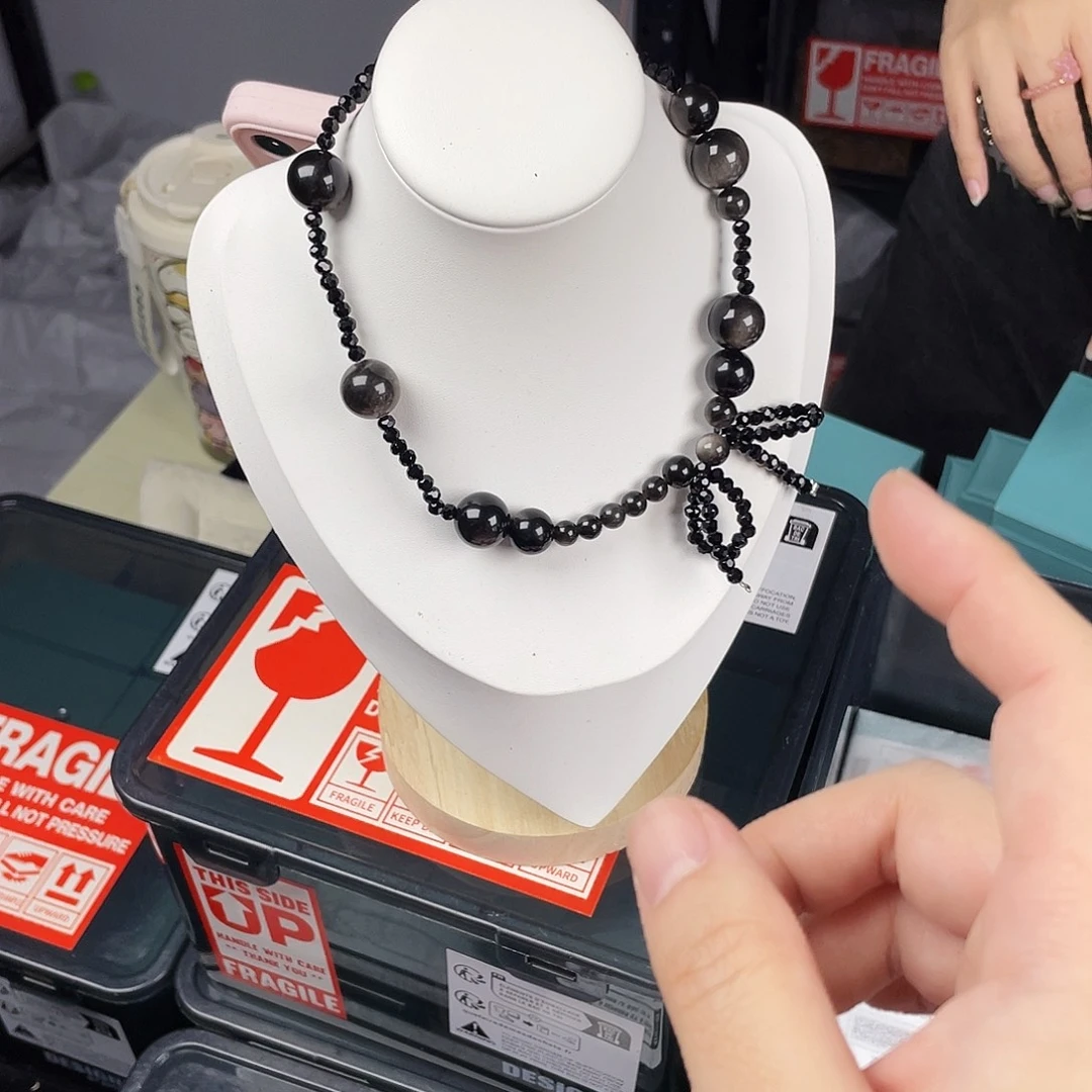 水晶手串银S925镀金镶嵌