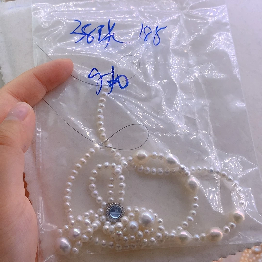 橙***◉淡水珍珠未镶嵌项链