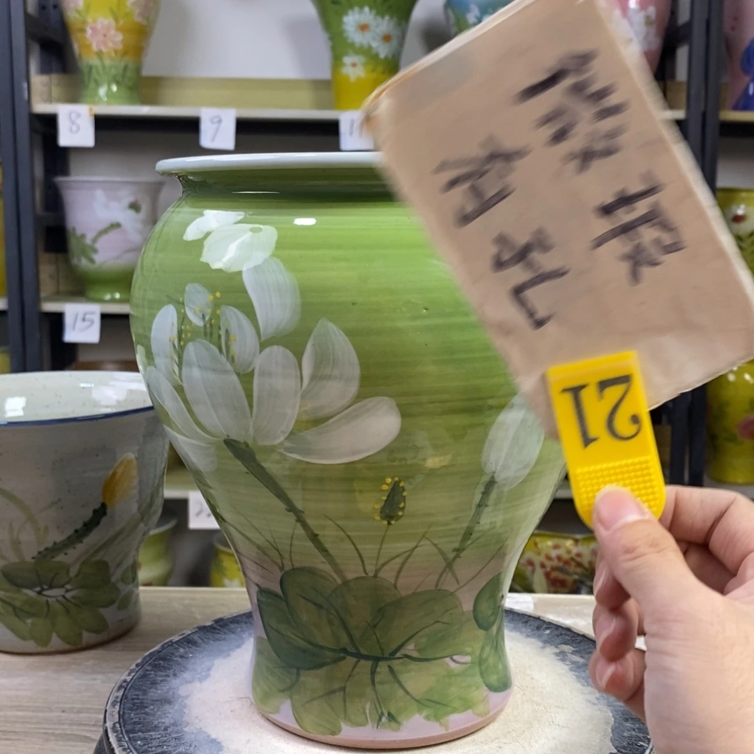 景德镇手工手绘陶瓷花盆