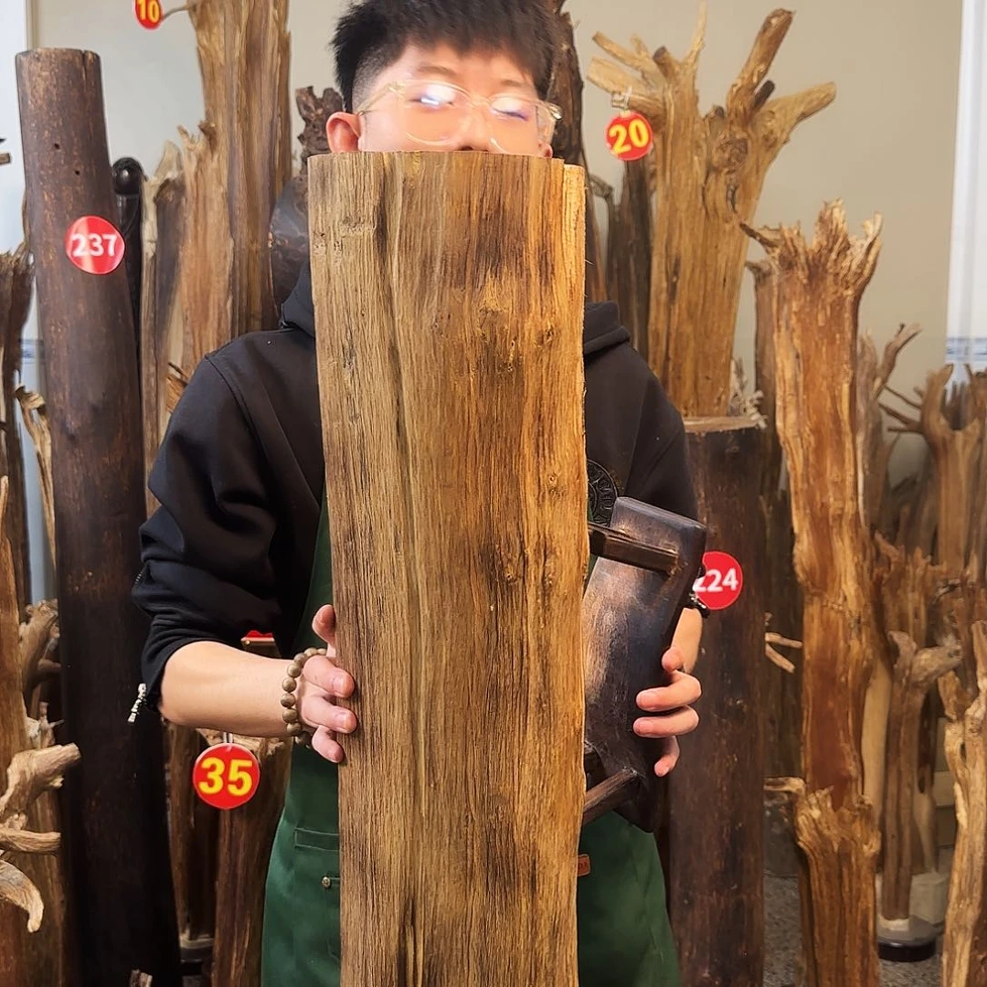沉香摆件天然沉香原木摆件➕底座