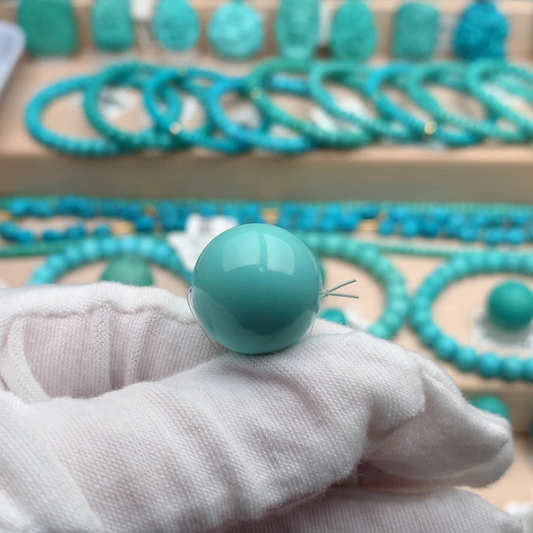 绿松石未镶嵌珠宝奇石18.3mm