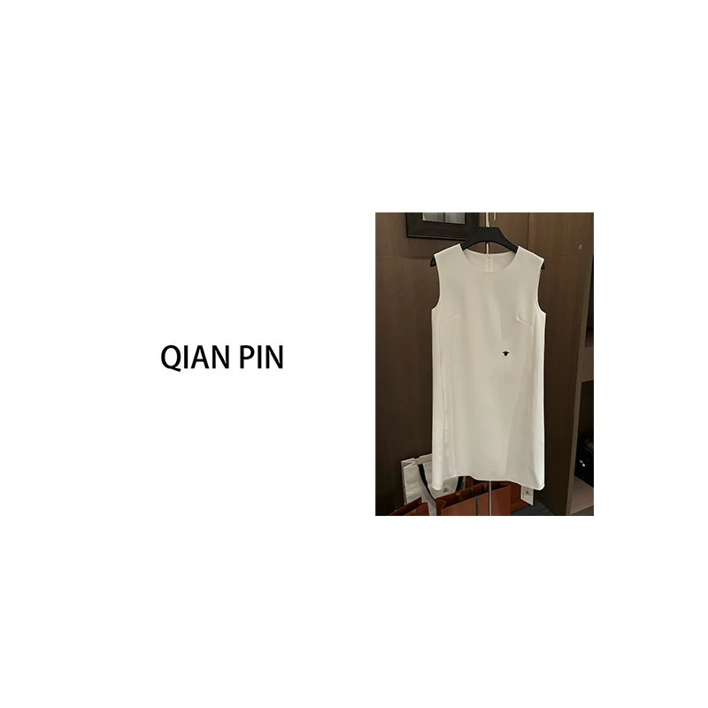 【千品服饰】【晨雾百合】  无袖高定连衣裙HQ2024073