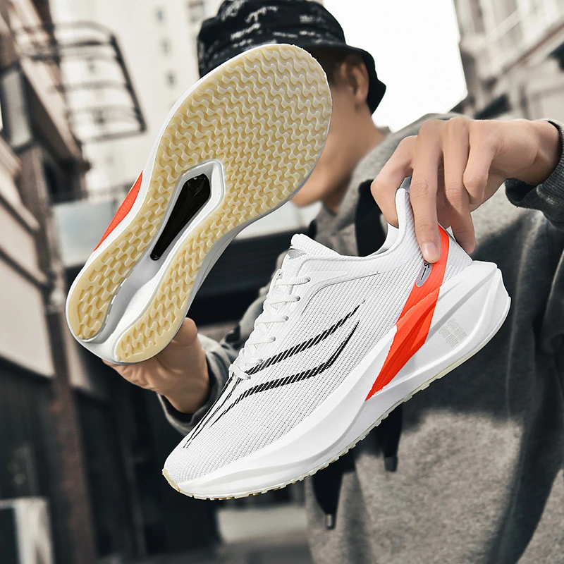 飞电5c碳板跑步鞋专业体考竞速儿童男女学生回弹减震透气跑步鞋