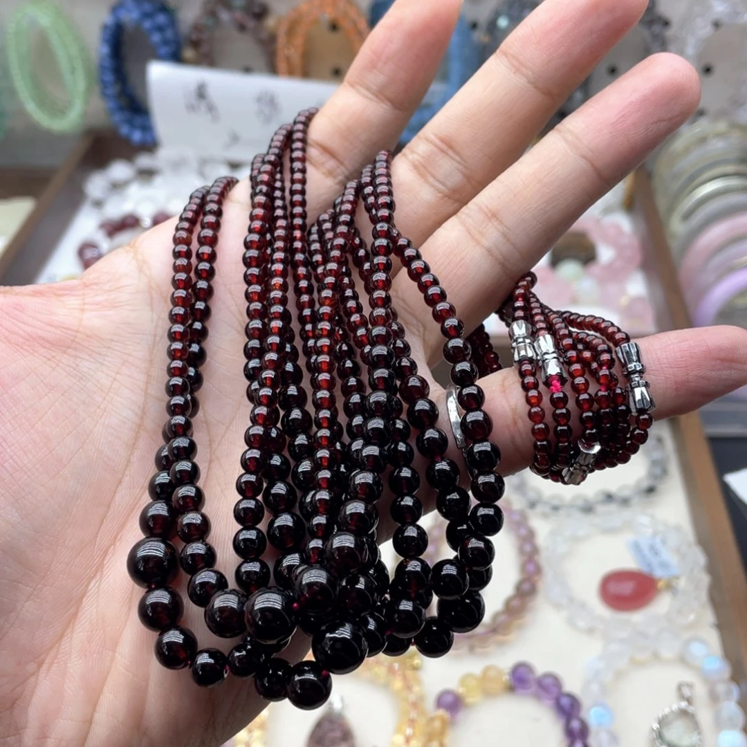 烟晶未镶嵌手链石榴石塔链