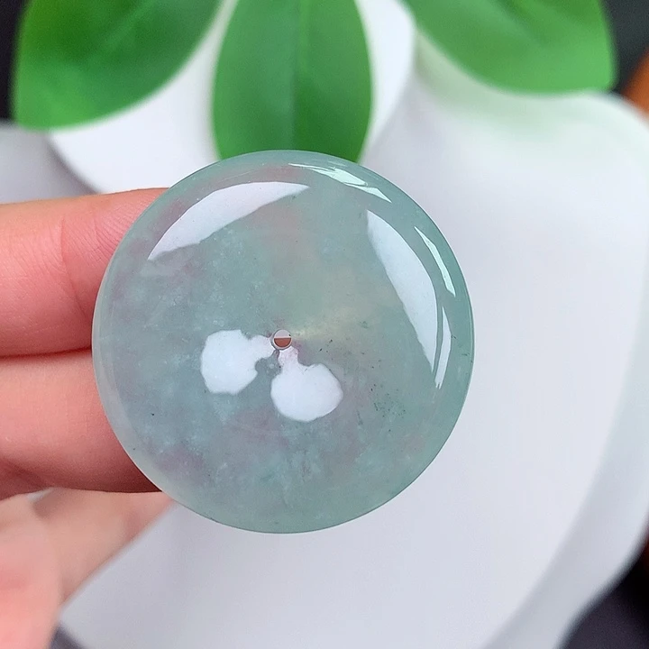 颈饰未镶嵌翡翠平安扣32.4x6.3nm