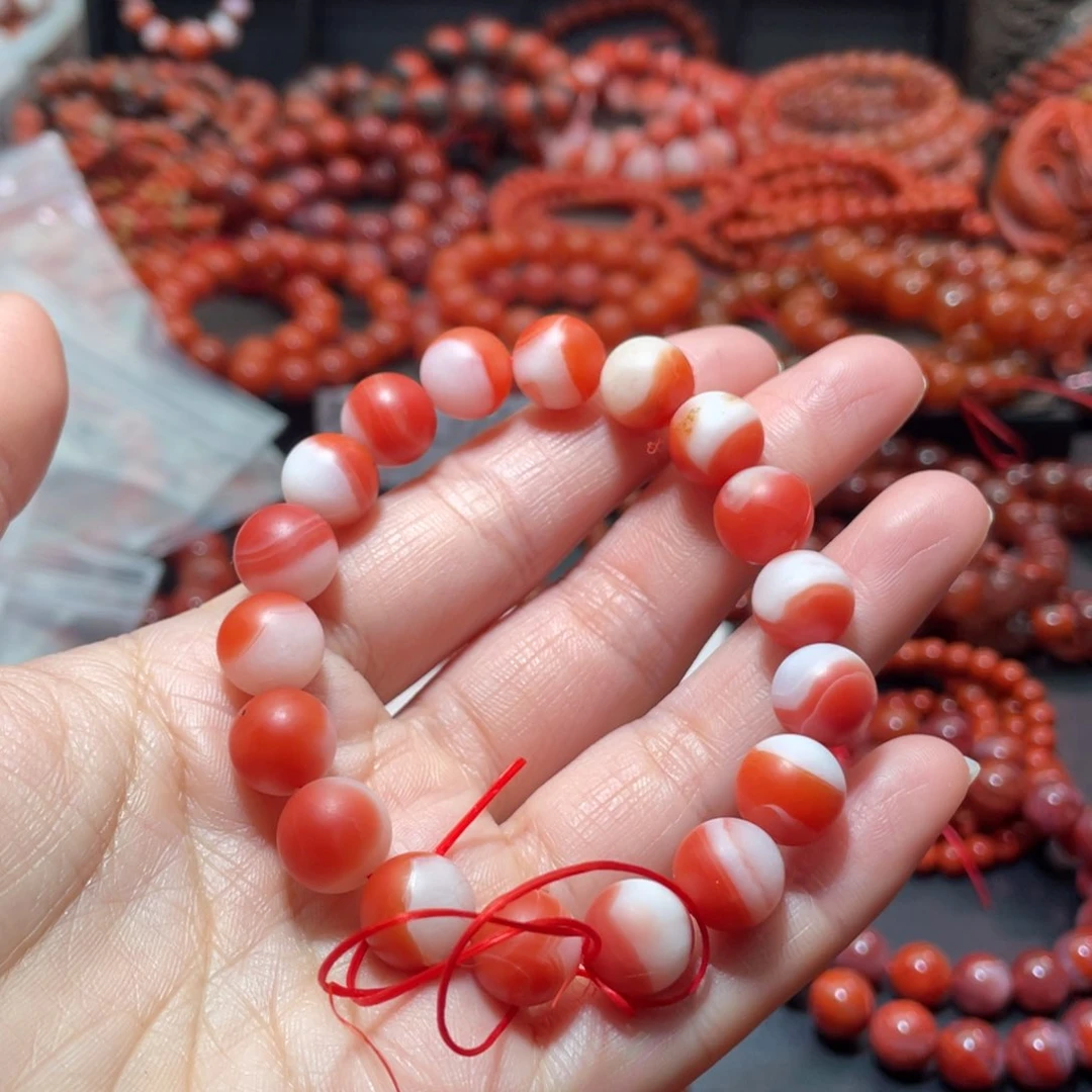 南红玛瑙手链未镶嵌