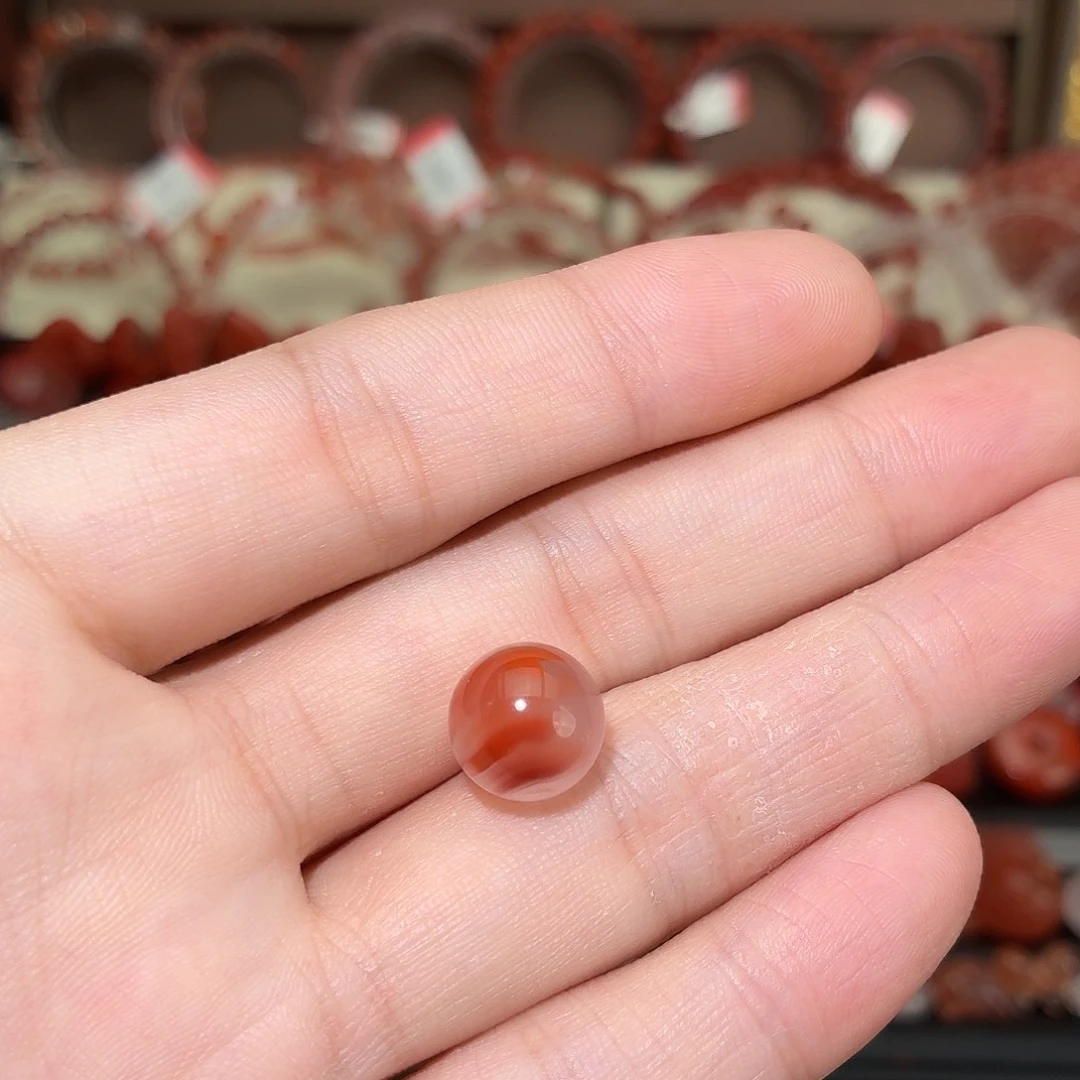 南红玛瑙未镶嵌颈饰单珠11+