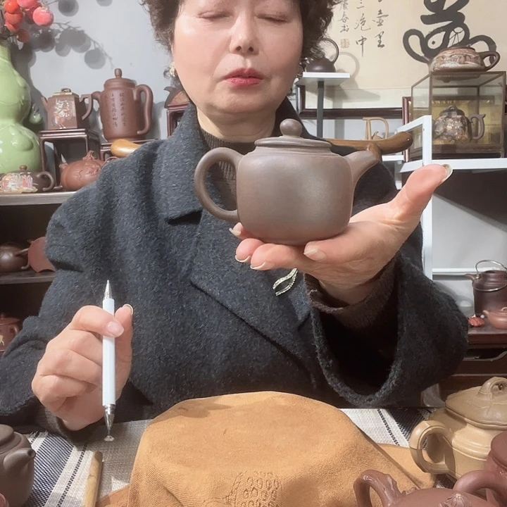 清水泥茶壶冷**知原矿紫砂壶