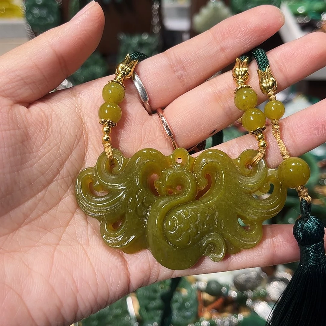 未镶嵌岫玉毛衣链