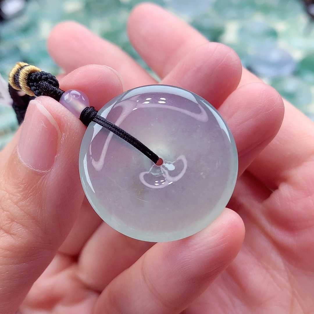 翡翠未镶嵌颈饰编号25-尺寸27.6/5.6