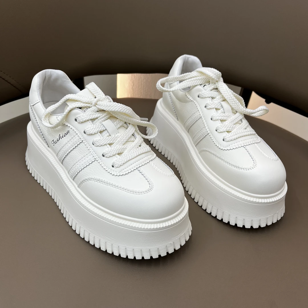1253时尚潮流百搭爆款厚底春秋休闲小白鞋