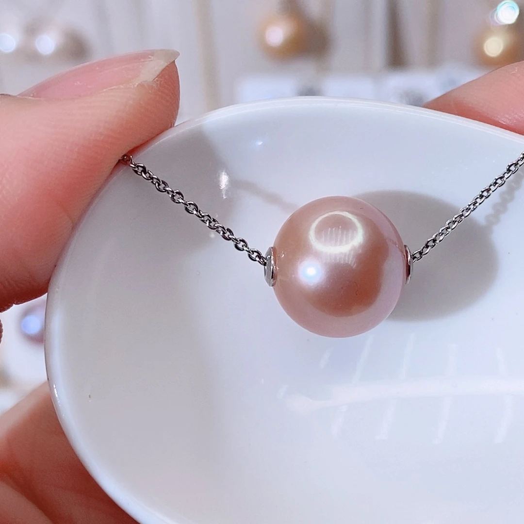颈饰银S925镶嵌淡水珍珠