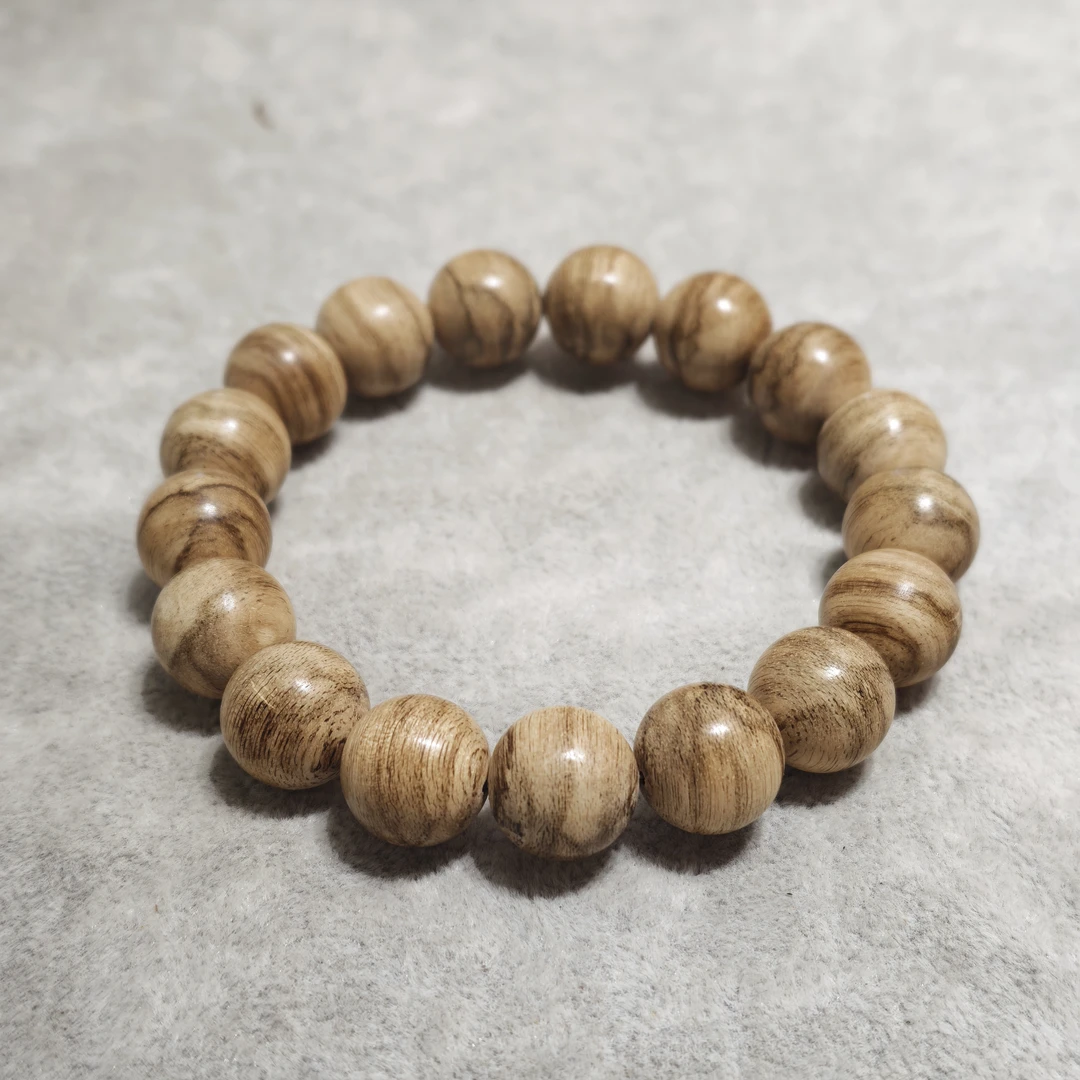 沉香【金腾婷婷】达拉干虎斑纹沉香单圈手串 13mm左右