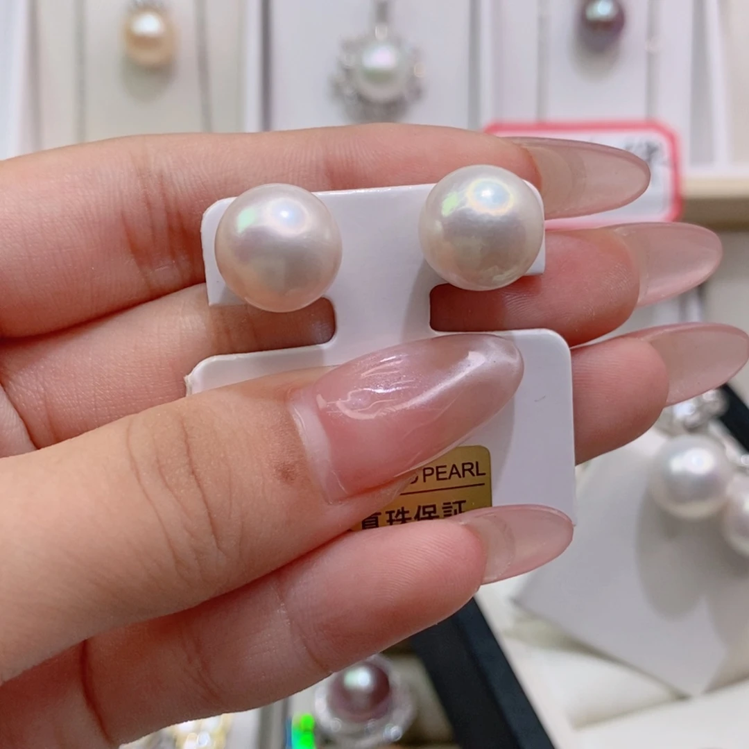 珊***贝银S925镶嵌耳饰淡水珍珠