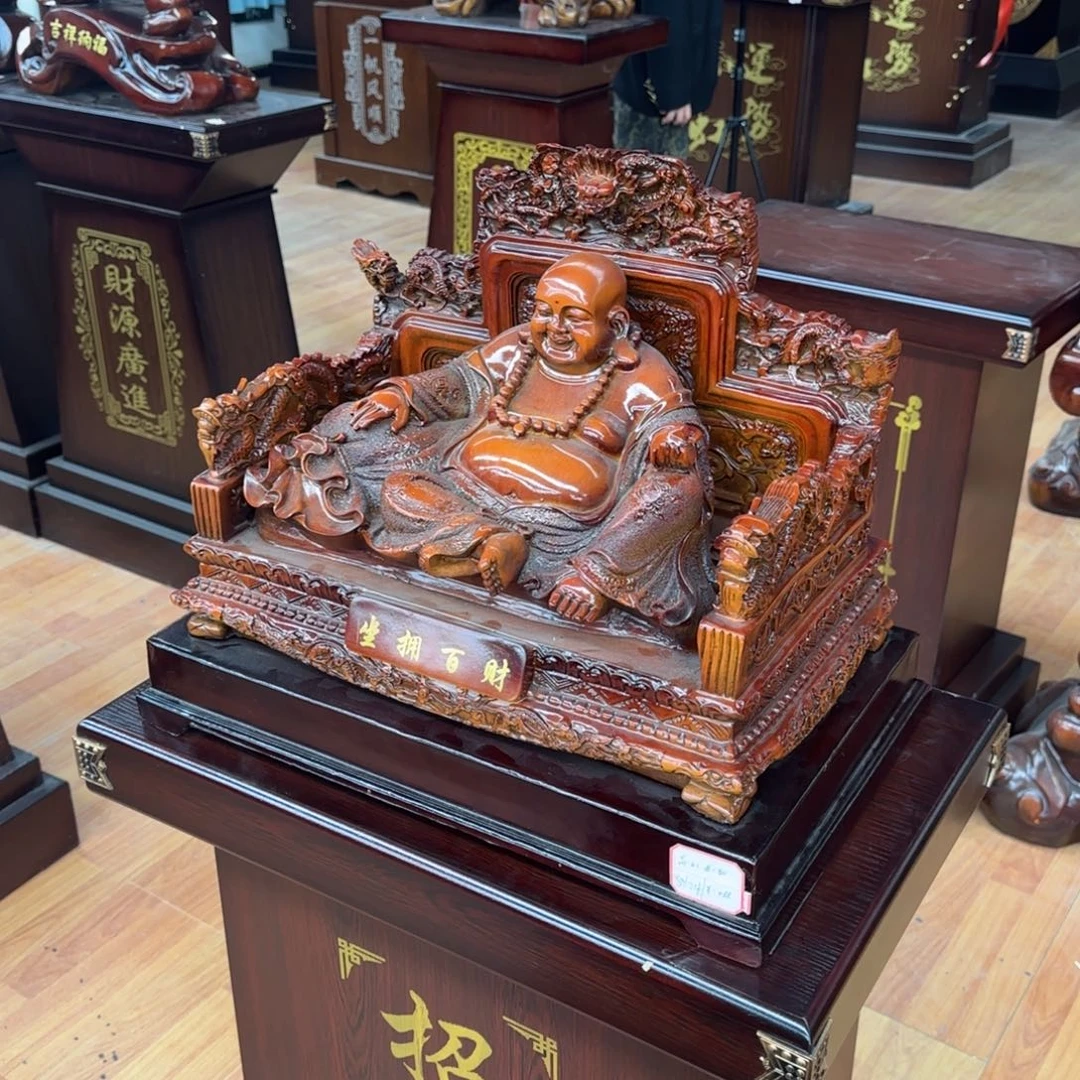 等***安木一个弥勒佛高40宽51