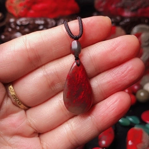 我***己昌化鸡血石昌化鸡血石挂件