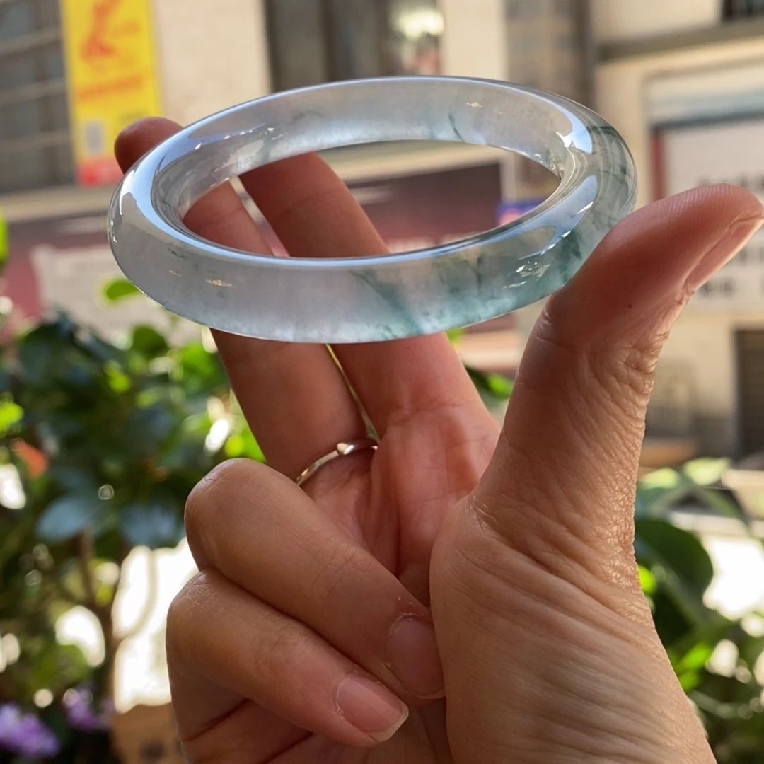 未镶嵌手镯翡翠55圆条