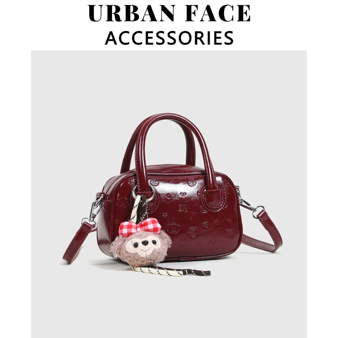 URBAN FACE可爱印花手提包包女2025新款高级感百搭通勤单肩斜挎包