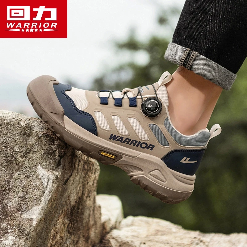 回力男鞋秋季新款开车旋转扣户外登山休闲一脚蹬软底耐磨旅游运动